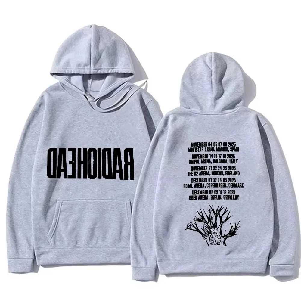 Radiohead 2025 جولة هوديي الهيب هوب خمر الموسيقى خمر للجنسين الرجال الجرافيك هودي القمم كبيرة الحجم الشارع الشهير الرجعية بلوزة كاجوال #2