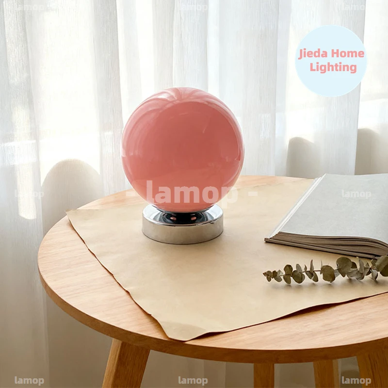 Murano Glass Desk Lamp USB Powered Glass Table Bedside Lamps Vintage Glass Lamp with 3 Color Temperature image 5