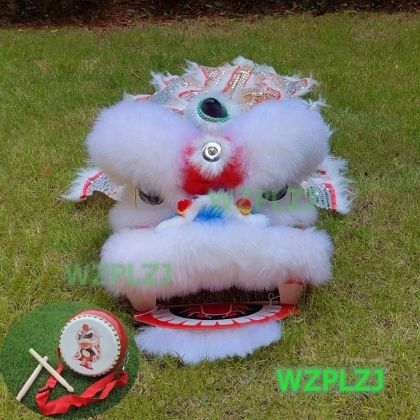 Upmarket 12 بوصة 2-5 سن الأسد الرقص مع طبل زي مهرجان الأداء هدية الدعائم تقليد حفلة كرنفال المرحلة #5