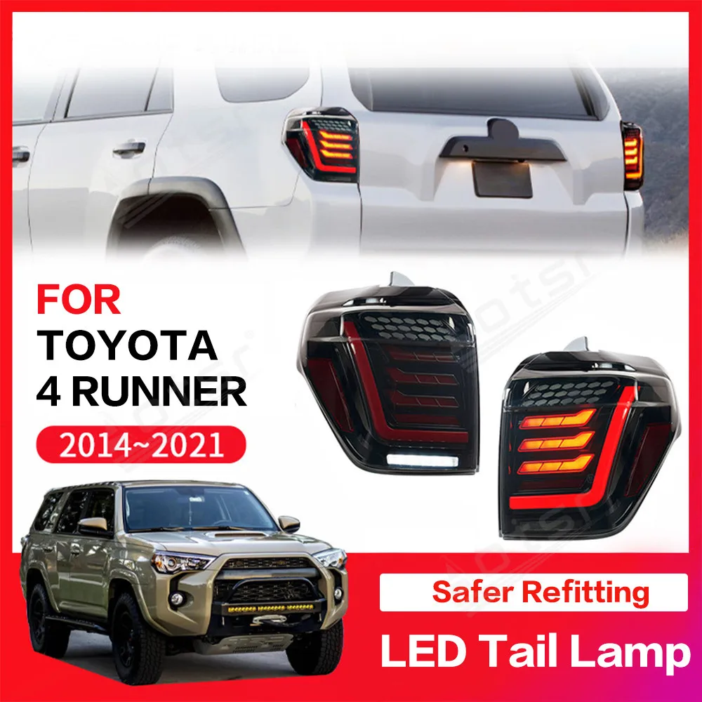 LED Tail Light Brake For Toyota 4 Runner 2014 - 2021 Car Accessory Rear Parking Brake Turn Signal Reflector Taillight Streamer