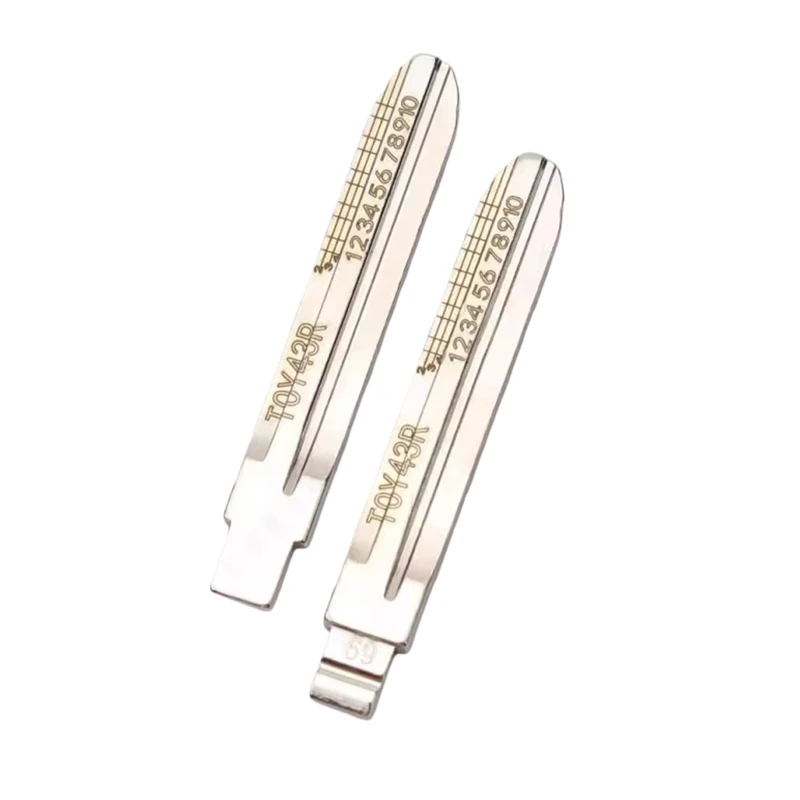 XIEAILI 5Pcs NO.69 TOY43R Engraved Line Key Blade Scale Shearing Teeth Uncut Key Blade For Toyota For Subaru S615