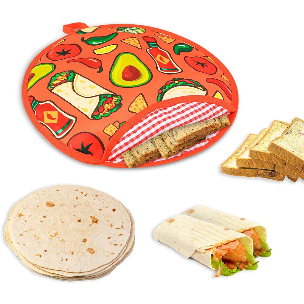 Tortilla Warmer Cloth - 12in Bez Çanta Börek Taşınabilir Tortilla