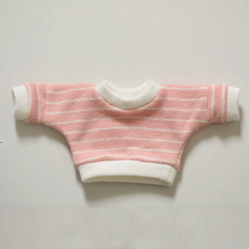 

Cotton Stuffed Cotton Clothes Undershirt Stripe Hoodie Clothes 15cm Solid Color High Quality No Attributes Clothes 15cm