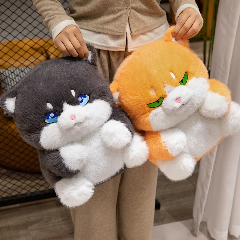 33CM Kawaii Tier Kissen Puppen Kreative Plüsch Runde Fett Katze Plüsch Spielzeug Katze Stofftier Geburtstag Geschenk