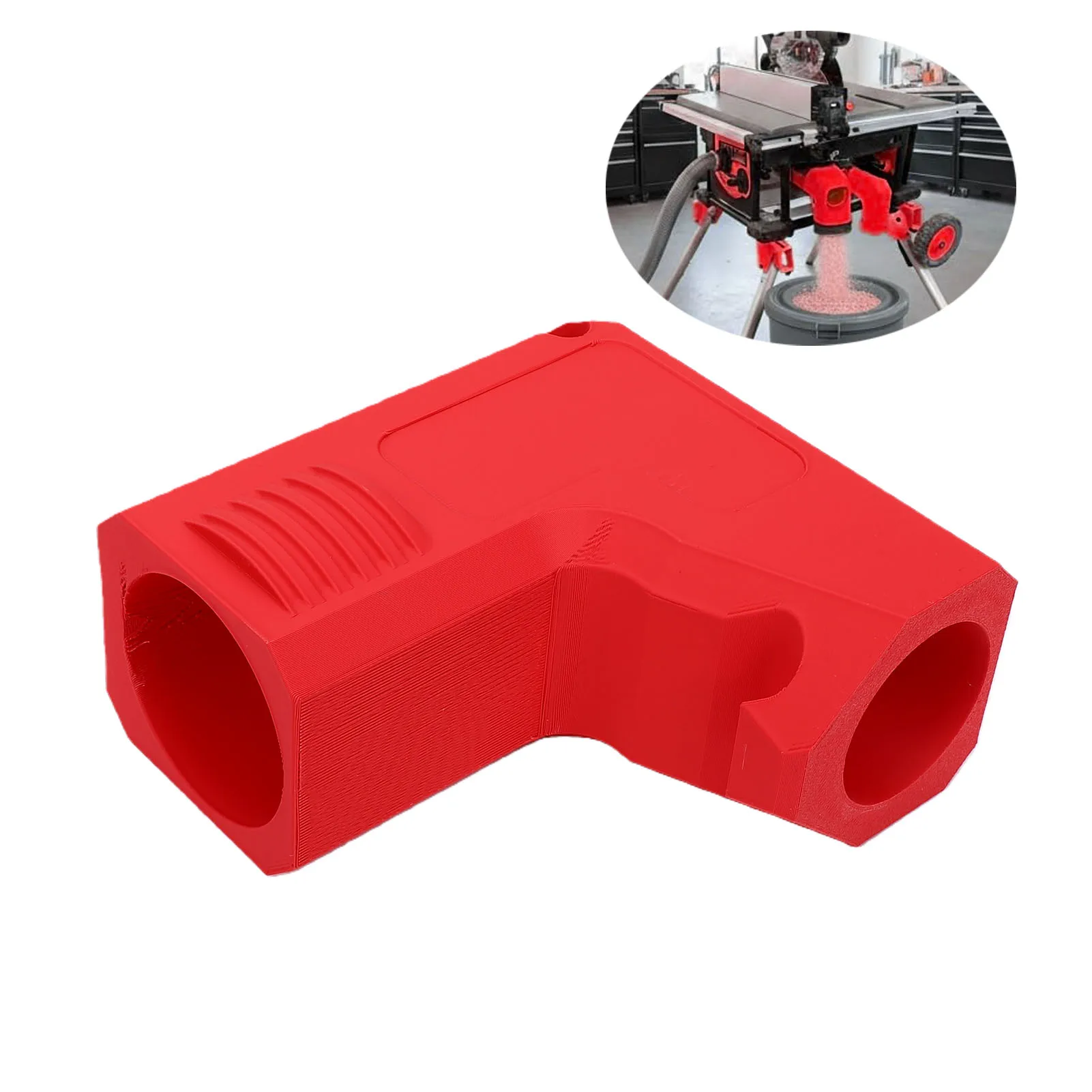 Table Saw Dust Extraction Adapter Fit for DeWALT DWE7485 Table Saw 53mm Collector Port Connector with Hook Efficient Collection