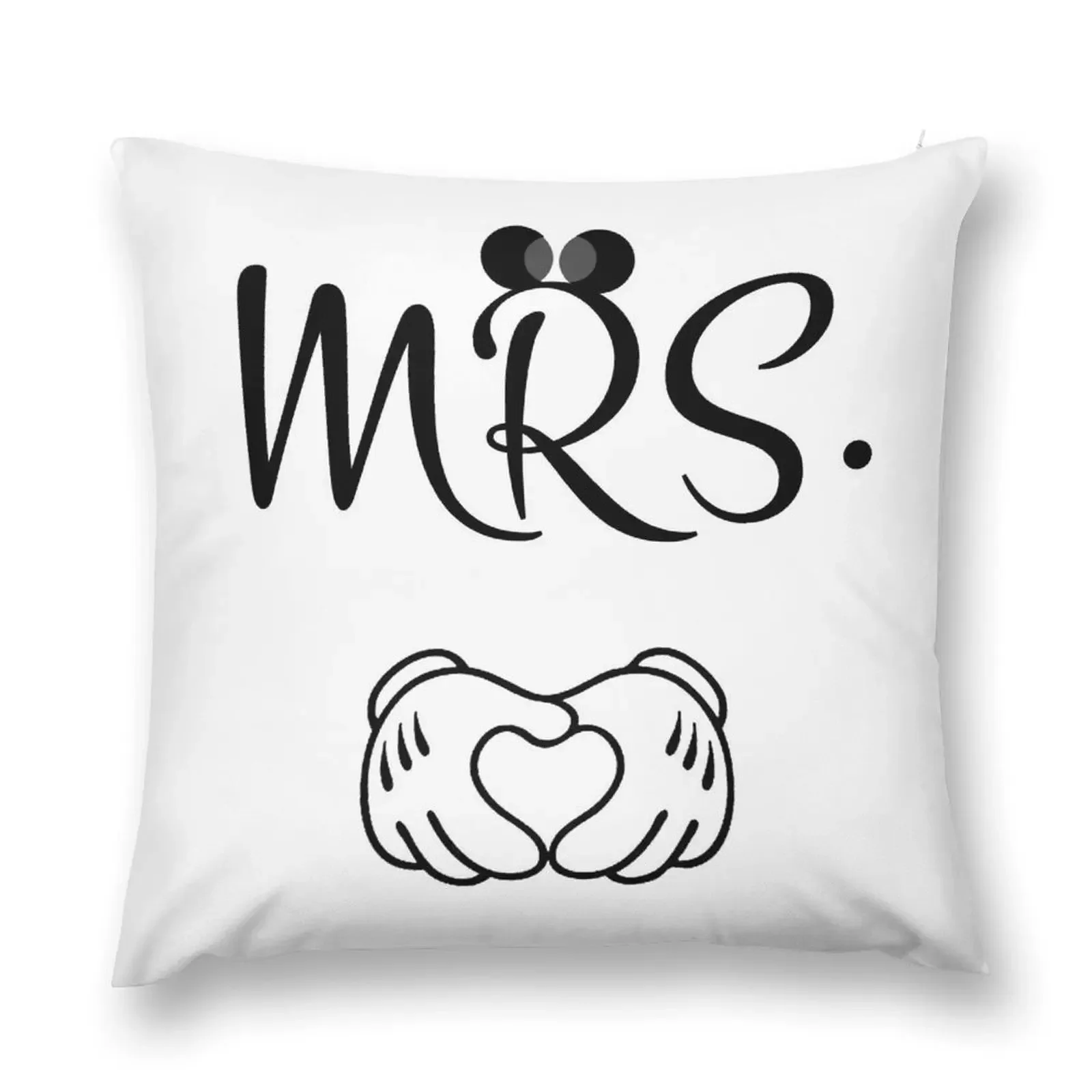 Mr. and Mrs. Couple T-shirts Mrs. T-shirt Throw Pillow Custom Cushion Sofa Cushion Cover pillow