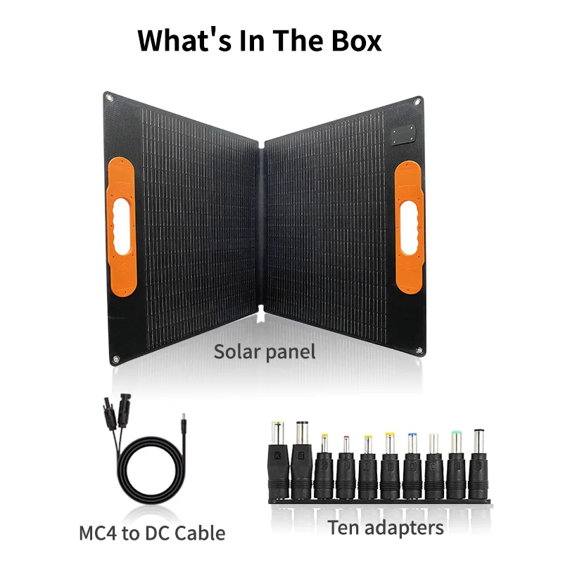 لوحة شمسية قابلة للطي بقدرة 110 وات متوافقة مع محطة طاقة محمولة EcoFlow Jackery شاحن أحادي البلورية للتخييم في الهواء الطلق Eme #5