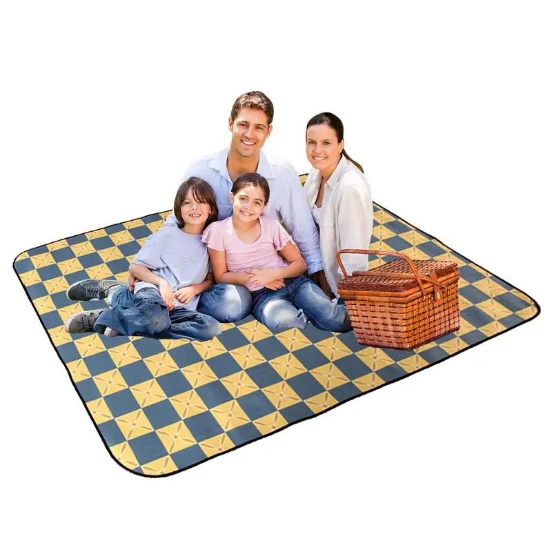 

Picnic Blanket Game Outdoor Camping Mat Waterproof Folk-custom Sandproof Beach Blanket Oversized Sand Free Beach Mat Lightweight