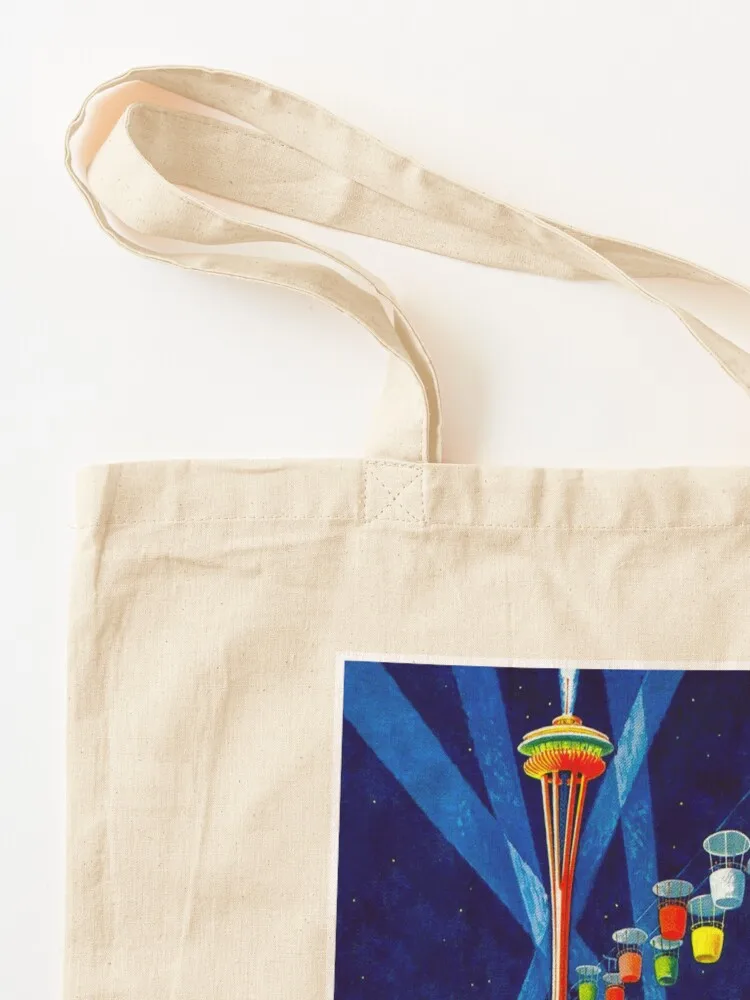 SEATTLE WORLDS FAIR : Vintage 1962 Advertising Print Tote Bag bag for beach tote bag men