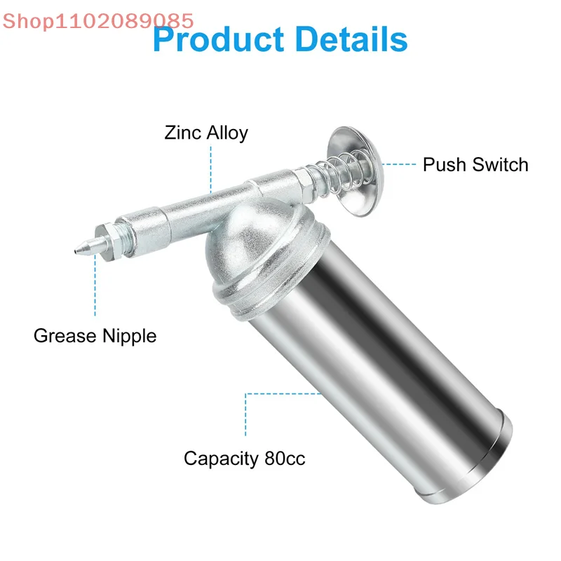 80cc Capacity 1000PSI Output Pressure Oiler Mini Bicycle Grease Gun Machine Handheld High Pressure Oiler Hand Tools Repair Tools