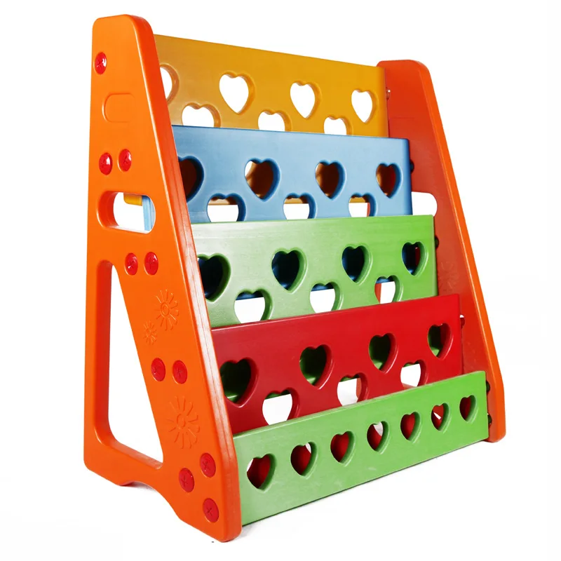 

Kindergarten bookshelf plastic children's household floor cartoon finishing multi-layer toy shelf