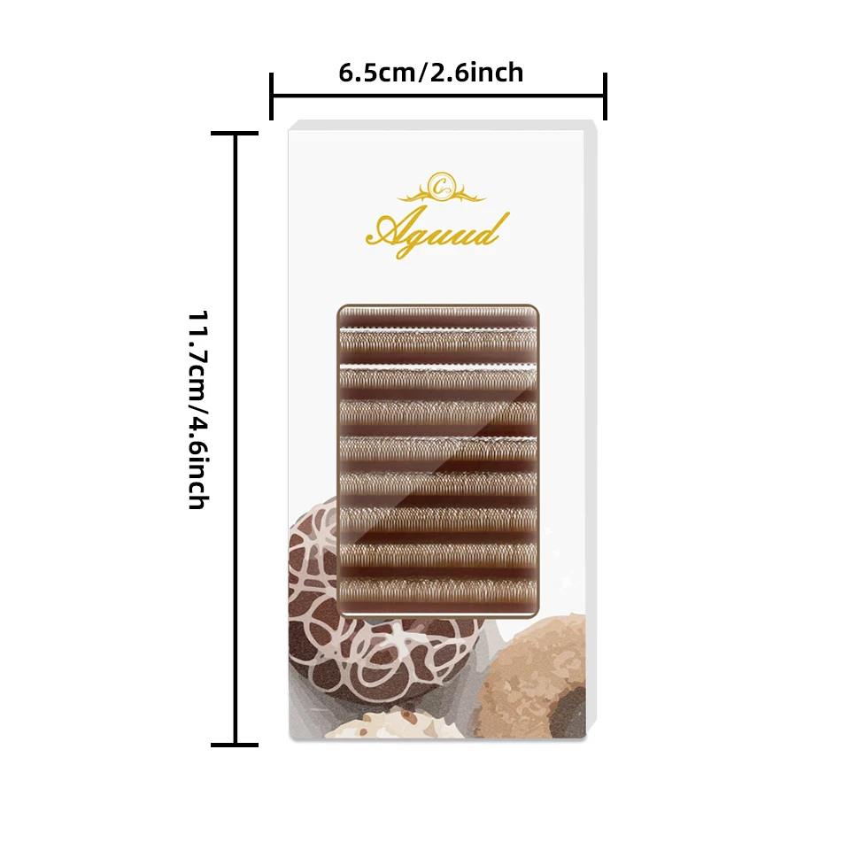 AGUUD Braune 4D W Wimpern YY 3D 4D 5DW geformte Spike Clover Wimpernverlängerung 3D Fairy Blooming Natural Woven YY Einzelwimpern – Detail 9