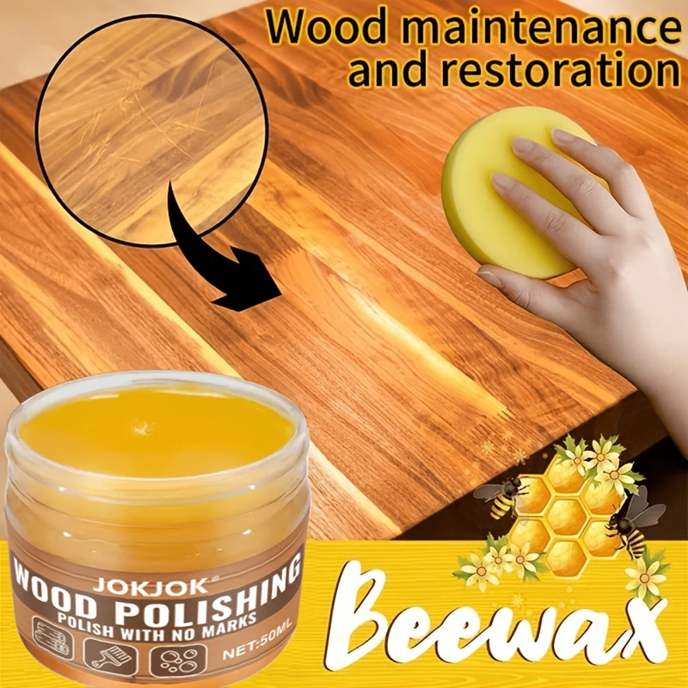 JOKJOK Upgraded Wooden Furniture Protective Wax-Enhances Brightness And Durability, Non-Tacky, Suitable for Cabinets, Stairs, An