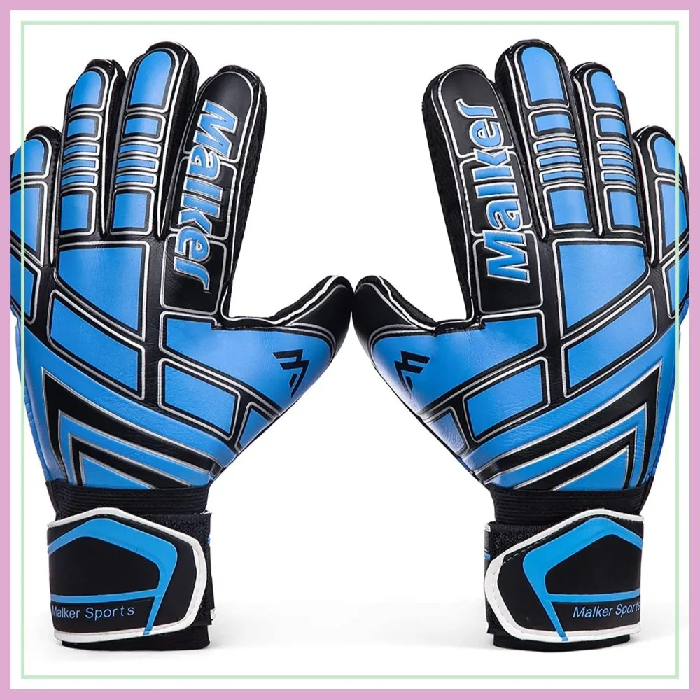 

Soccer Goalie Gloves with Fingersave, Strong Grip for Kids Youth Adults