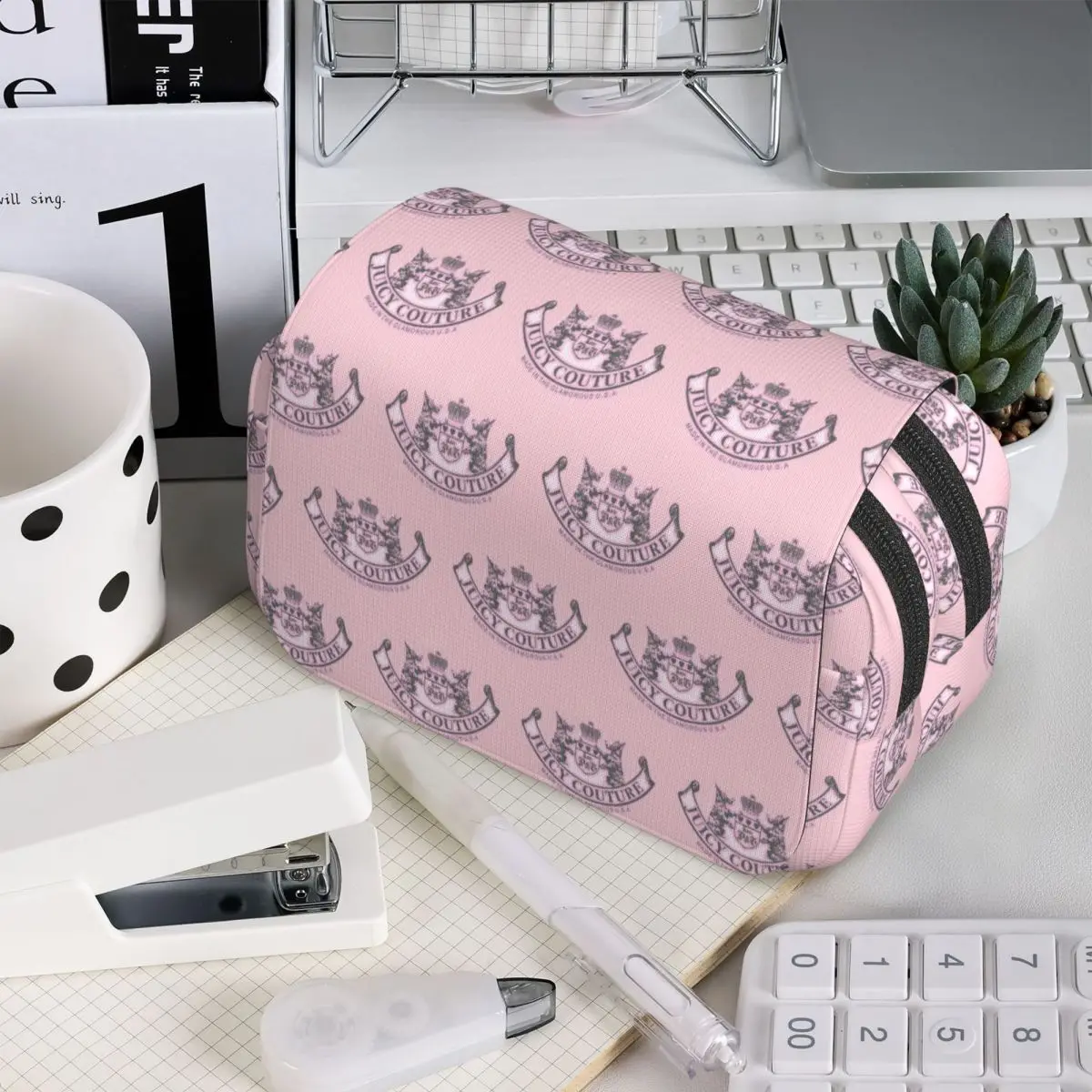 Estuche de lápices clásico Juicy Couture para estudiantes, caja de lápices escolar, bolsa para lápices, suministros de papelería, bolsa para guardar bolígrafos