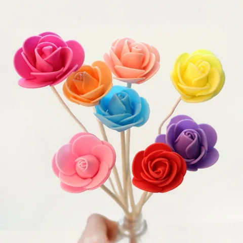 

10 Pieces/Package Vibrant Floral No Flame Aroma Reed Diffuser Sticks DIY Home Decor Replacement Accessories
