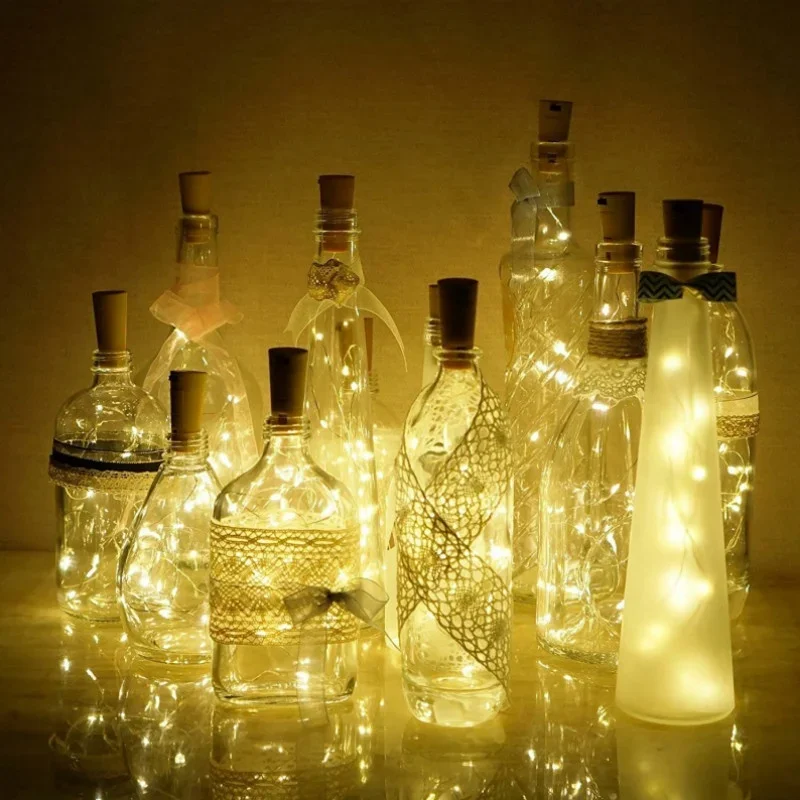 

Wine Bottle Lights Cork Garland DIY Christmas String Lights for Party Halloween Wedding