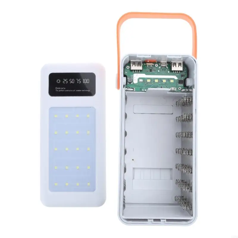 3HT 28x18650 USB Type C 5V DIY Cases صندوق تخزين البطارية بدون بطارية