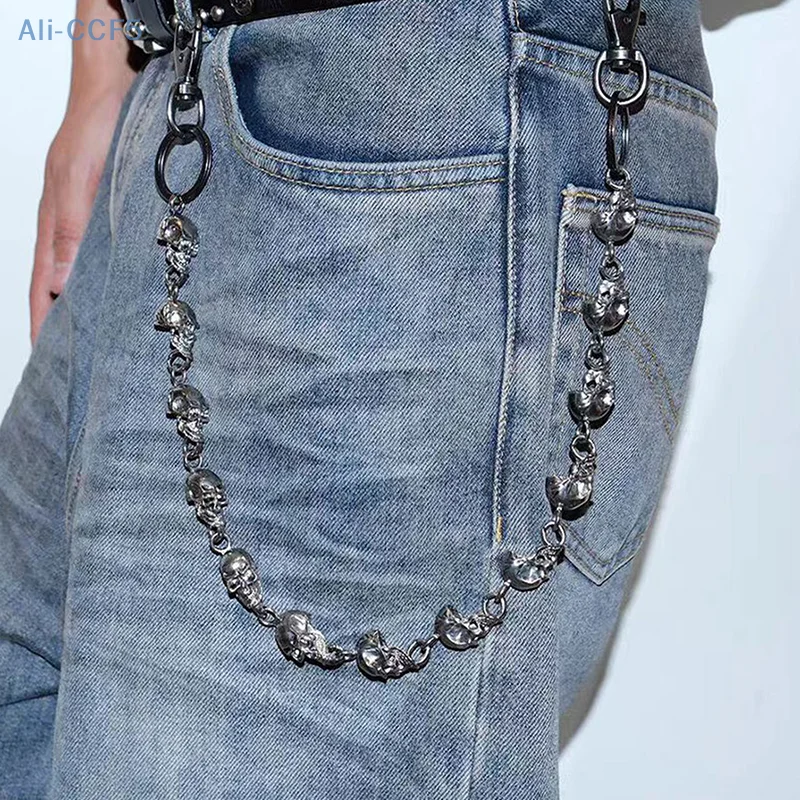 Vintage Gothic Punk Heavy เอว Chain ผู้ชายโครงกระดูก/โบฮีเมียรอบเอวชายเข็มขัดผู้หญิงอุปกรณ์เสริมแฟชั่น