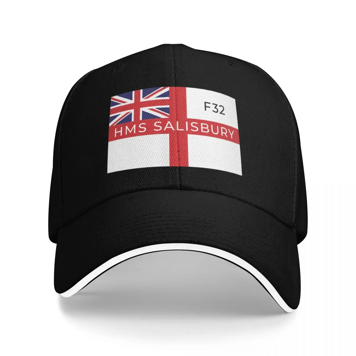 

HMS Salisbury On British White Ensign - F32 - British Navy Type 61 Salisbury Class Frigate Baseball Cap Golf Luxury Woman Men's