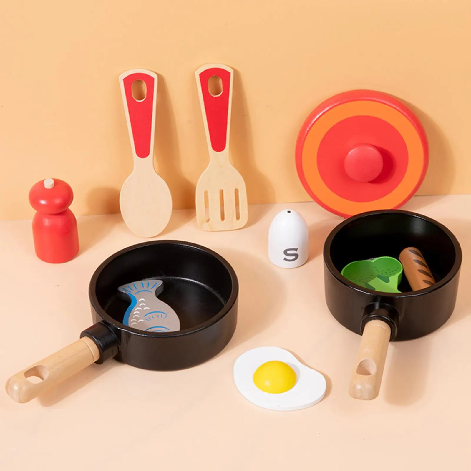 11Pcs Pretend Cooking Accessories Kitchenware Educational Toys for Children