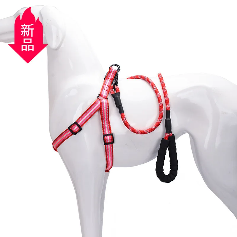 

Anti-Escape Dog Leash Pet Walking Puppy Adjustable Reflective Collar Clip Lightweight Waterproof Durable Harness Harness No-Pull