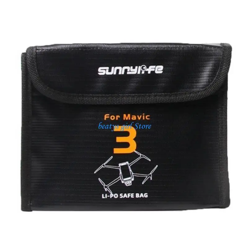 

C7AB Lithium Battery Bag Fireproof Explosionproof Battery Safe Bag Safe Guard for Mavic 3 Lipo Battery Storage