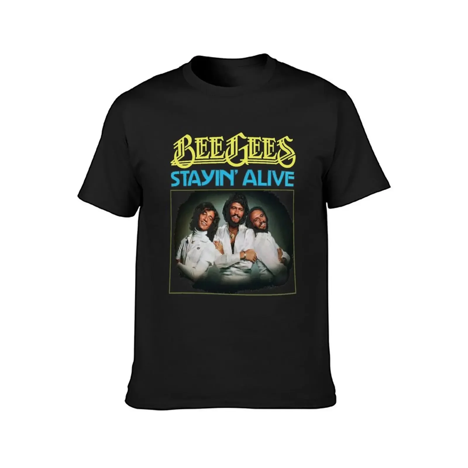 Stayin Alive Bee Gees Band T-Shirt for a boy oversizeds cute clothes tshirts for men