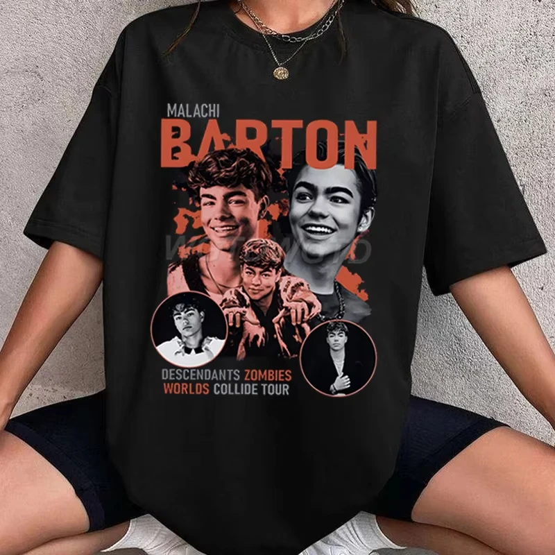 

Men Women Clothing Descendants Zombies World Tour Matching Shirt Malachi Barton Cotton T-Shirt Summer Tour 2025 Shirt