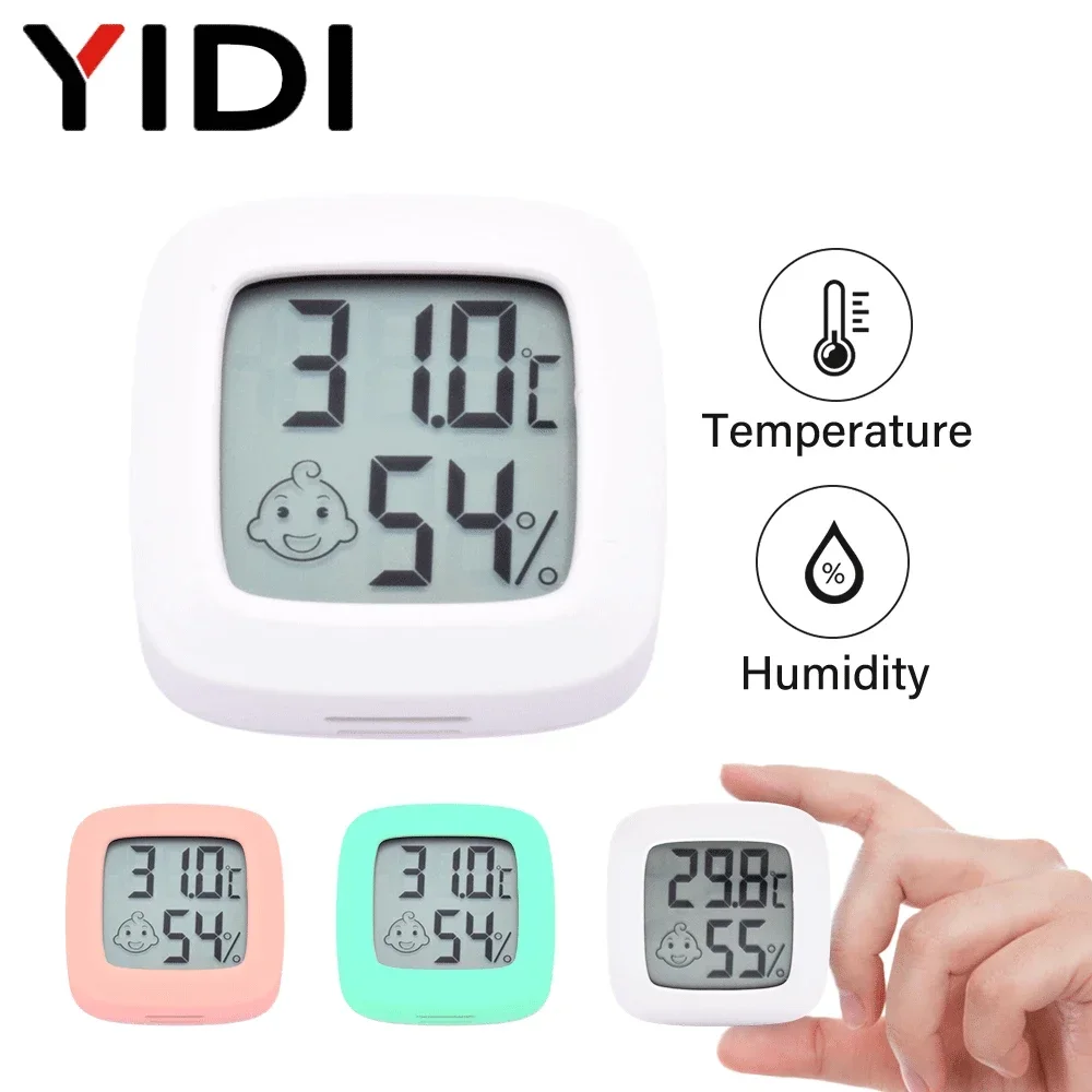 Mini thermomètre numérique LCD Smiley, hygromètre, capteur de température et d'humidité intérieure, détecteur, jauge, station météo pour la maison