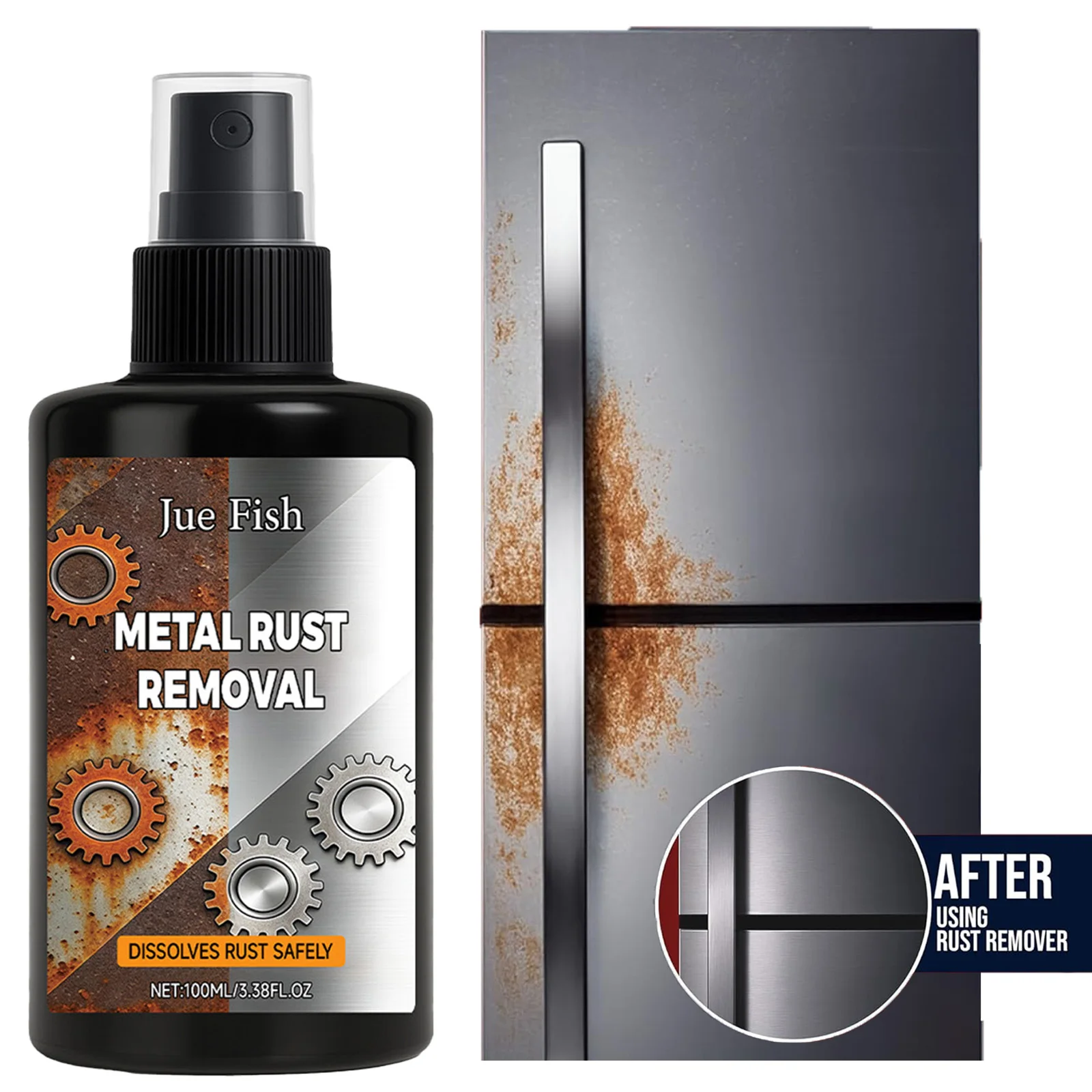 Non-Toxic Stainless Steel Rust Remover & Stain Cleaner | Quickly Clean Grills, Appliances, Sinks, Tools & Commercial Equipment