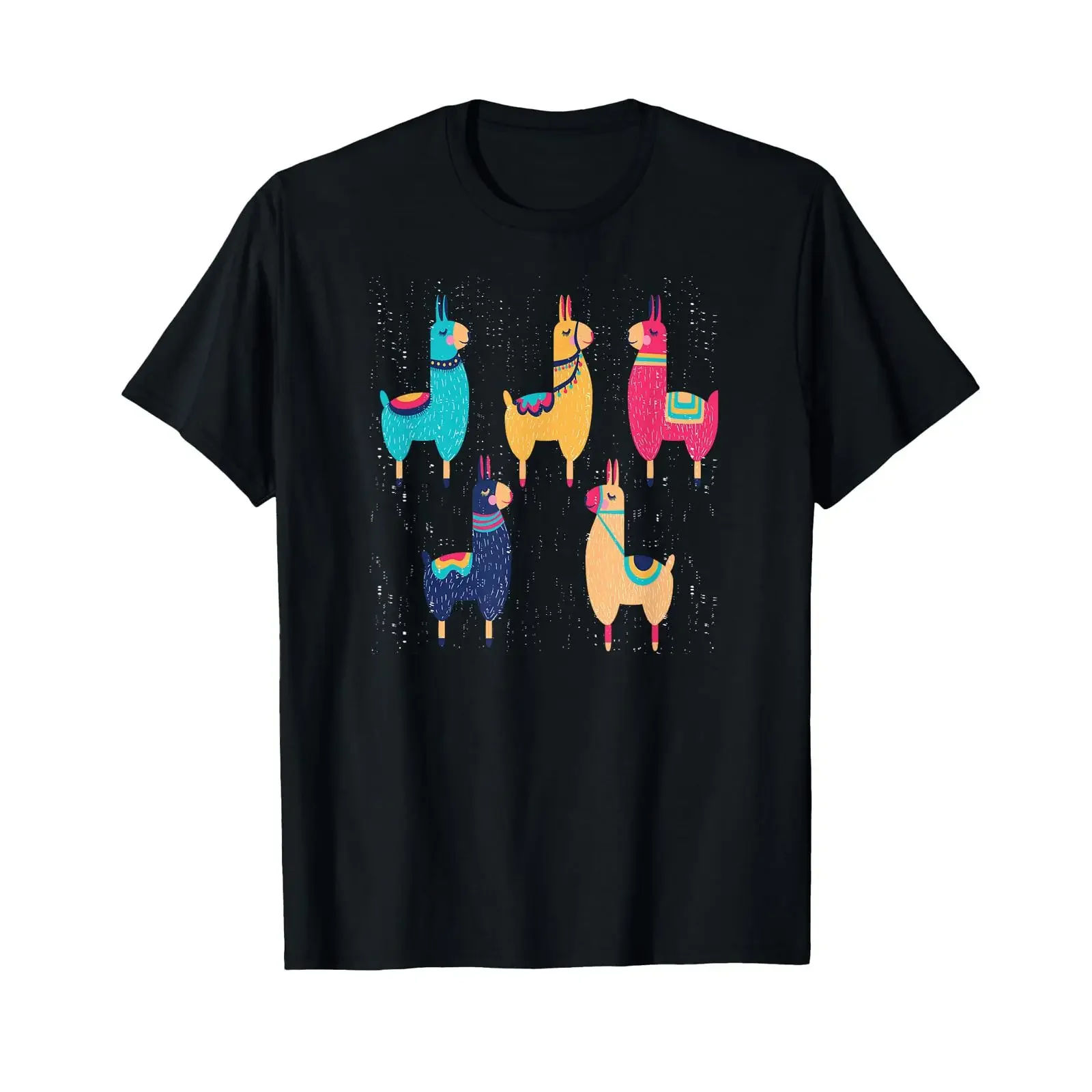 Llama T Shirt Mountain Peru vintage Washed Stylish Versatile Casual Slightly Breathable Stretched designer clothes streetwear
