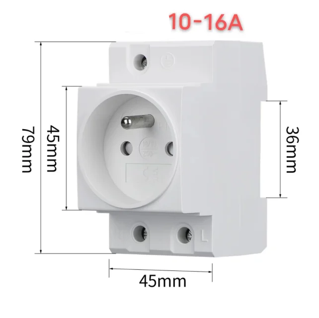 Protective Contact Outlet Earthing Contact Socket Enhanced Safety with Protective Contact DIN Rail Socket and Easy Installation