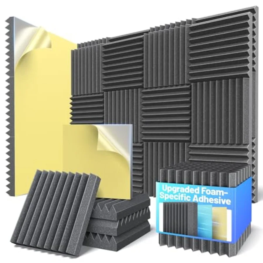 

Sound Proof Foam Panels For Walls "x1"x1" Self-Adhesive Acoustic Wall Panel High Density, Foam Adhesive Soundproof Wall Panel,