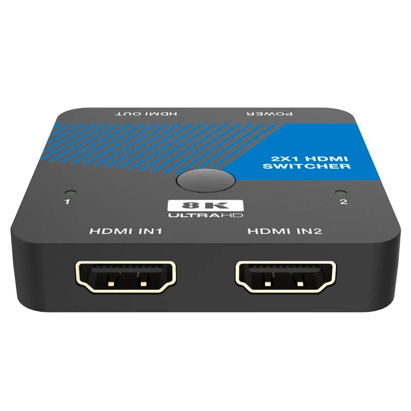 HDMI-compatible switcher Game live screen splitter 2 In 1 Out HDMI-compatible Splitter Adapter HDCP 2.3 TV Box Switch HDCP 2.3