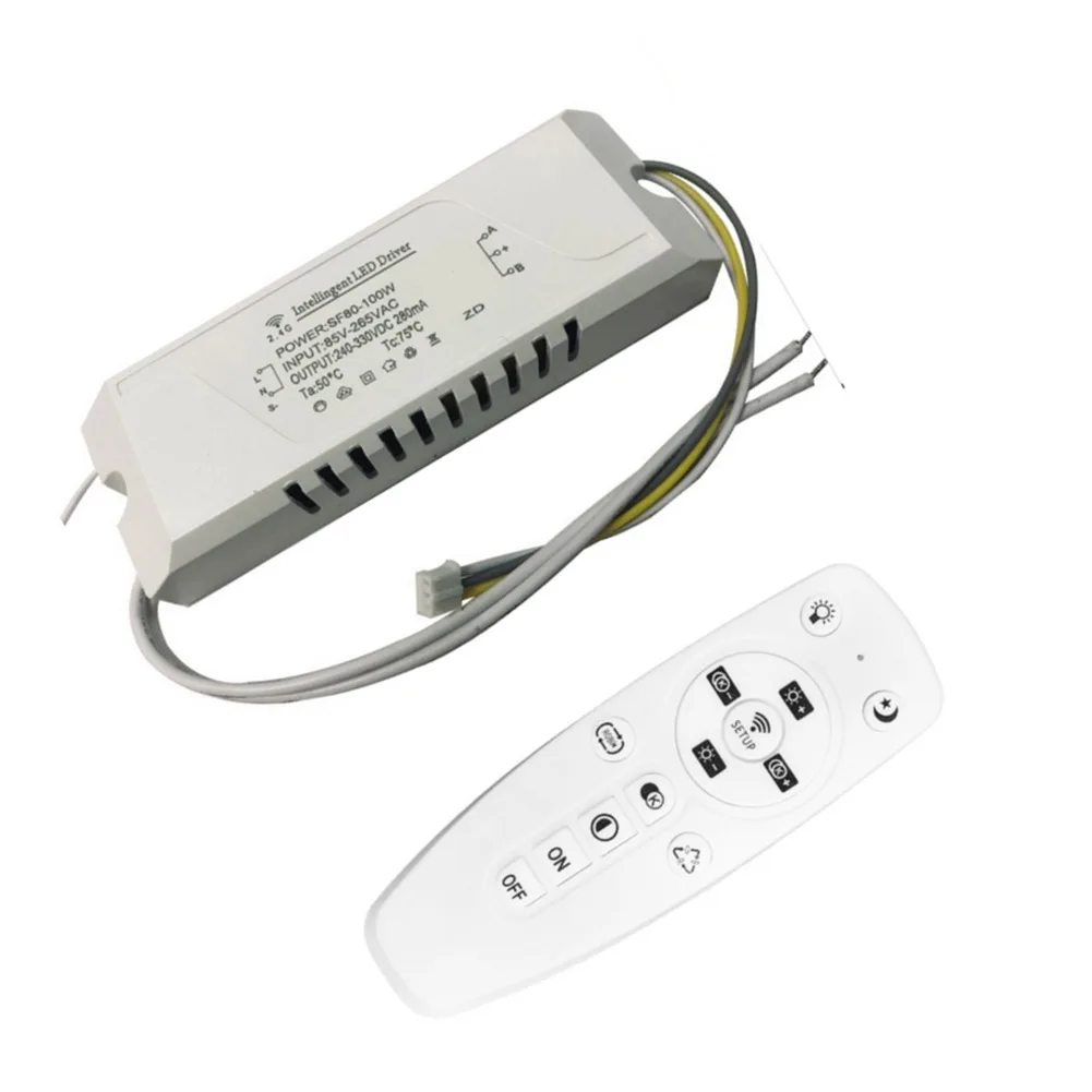 AC85-265V 2.4G RF Remote Control LED Driver 12W-60W For Lighting Transformer Power Supply For Ceiling Panel Light Strip