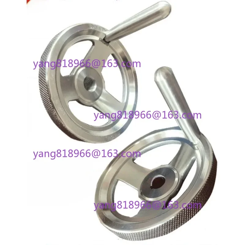 304 stainless steel knurled handwheel handle CNC machining lathe handwheel with handle Lathe handwheel