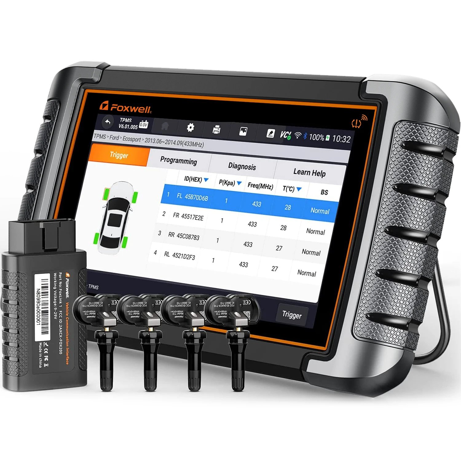 Foxwell nt809ts tpms ferramenta de programação todos os sistemas de diagnóstico bidirecional