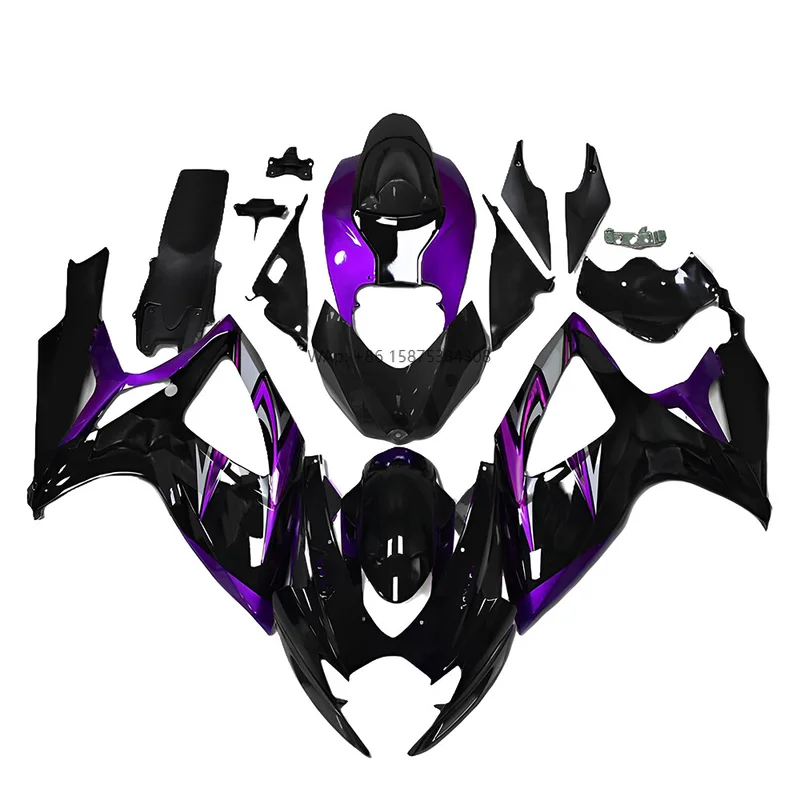 Painted Glossy Purple Black Fairing Kit Fit for 2006 2007 GSXR 600 750 K6 Panels
