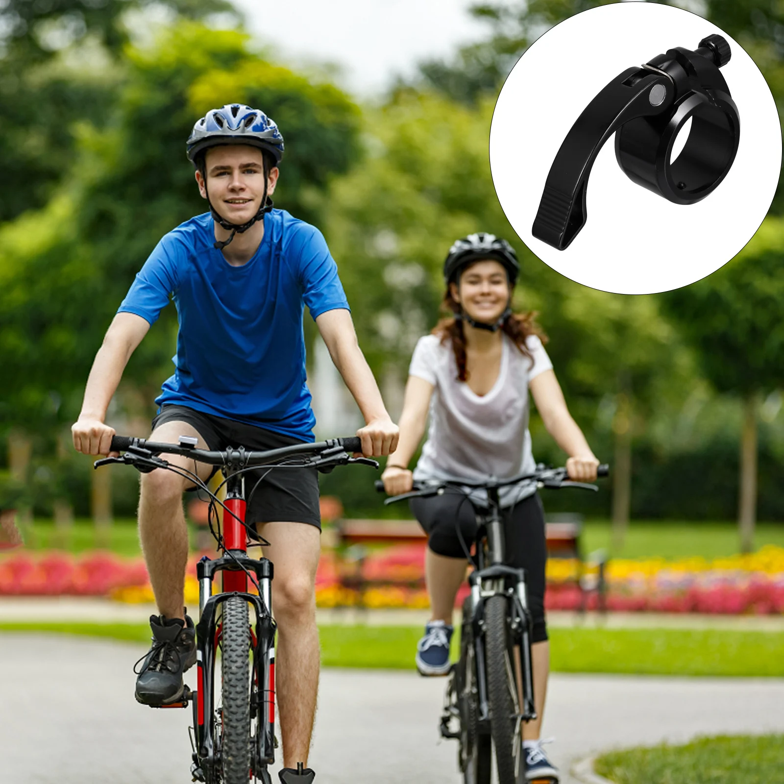 

1Pcs Bike Seat Tube Clip Round Design Powerful Bolt Closure Supplies Bike Seatpost Clamp Fixed Clamp Lock Seat Tube Lock