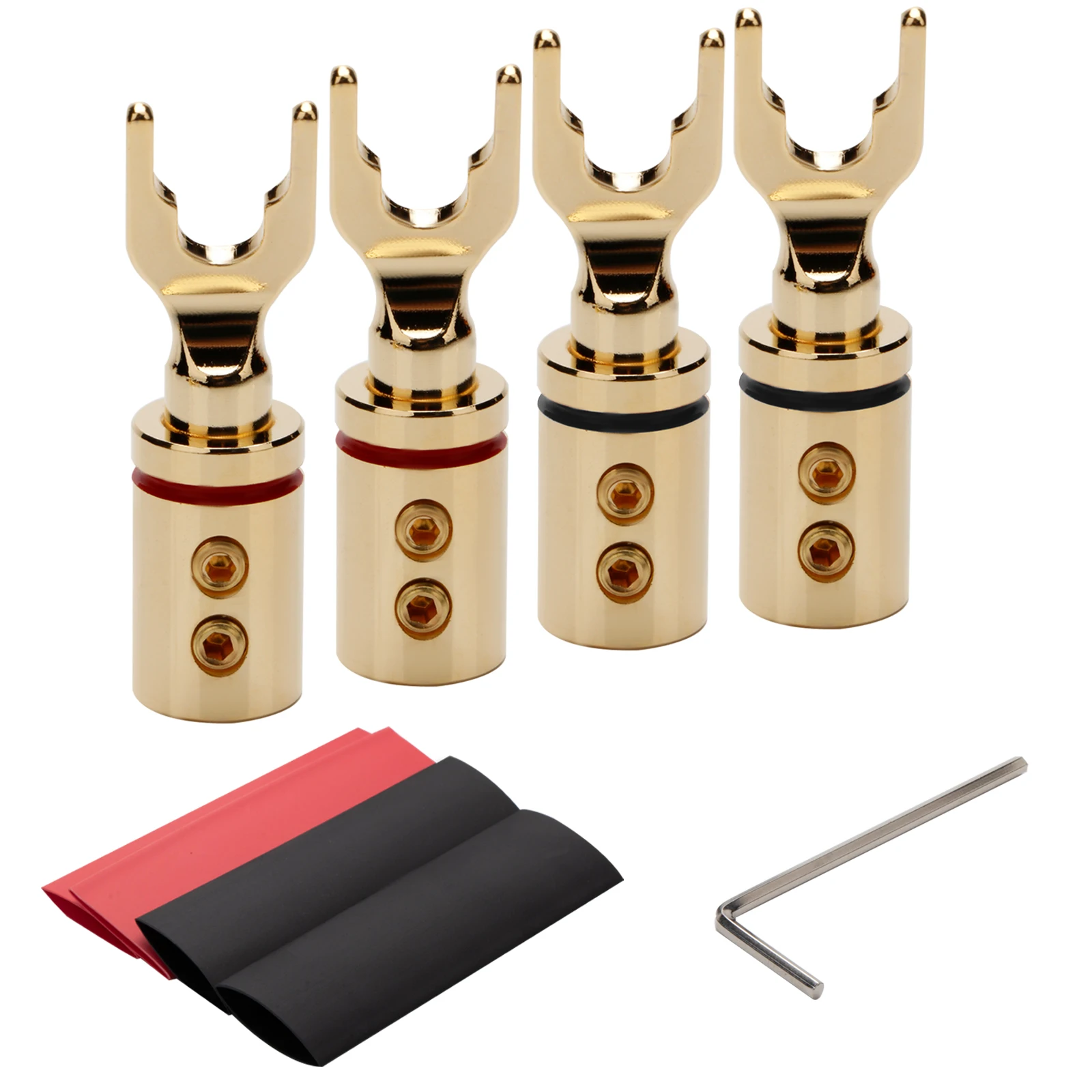 Hifi Audio Kupfer Y Spaten Stecker Schraube Locke Rhodiniert Lautsprecher Terminal Stecker Hallo-end Lautsprecher Kabel Stecker Adapter – Detail 3