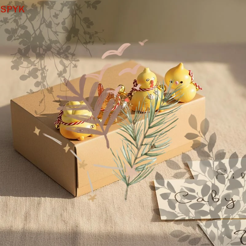 Cute Cartoon Gourd Animal Figurine Lucky Resin Ornament: For Computer Monitor Edge Office Desk Home