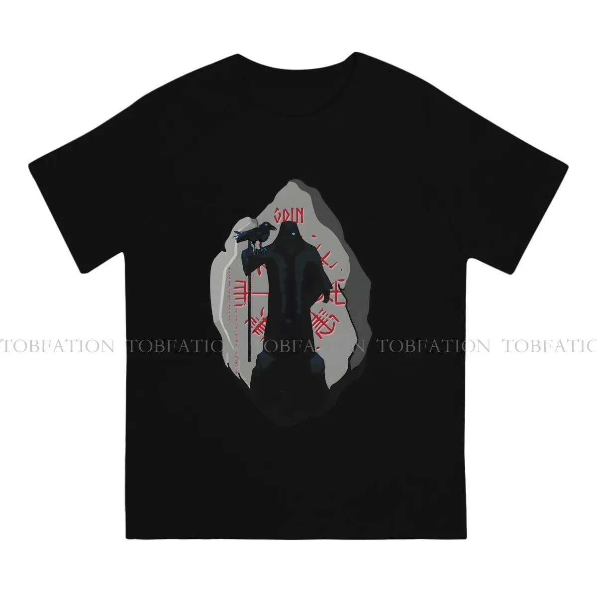 Odin Casual TShirt Valheim Game Printing Streetwear Casual T Shirt Male Clothes