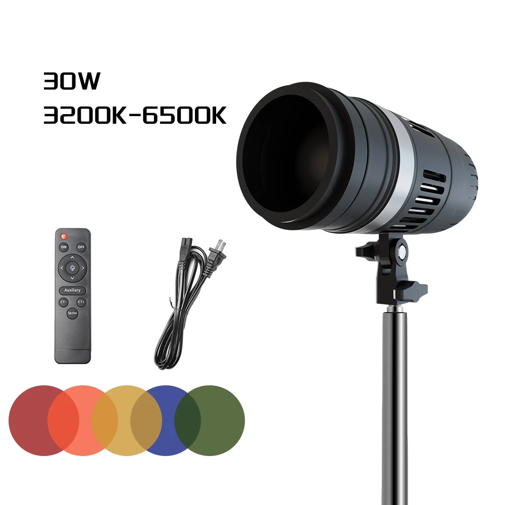 30W Photography LED Video Light  Daylight-Balanced Sun for Softbox Lighting Portrait Flash Studio Accessories Youtube Live