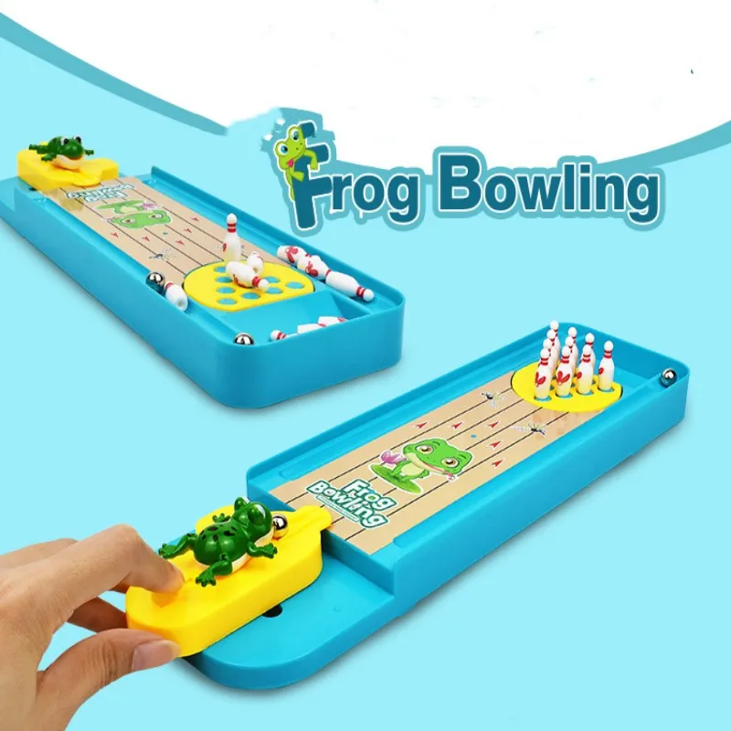 Mini Desktop Bowling Game Toy Funny Indoor Parent-Child Interactive Table Sports Game Toy Bowling Educational Gift for Kids