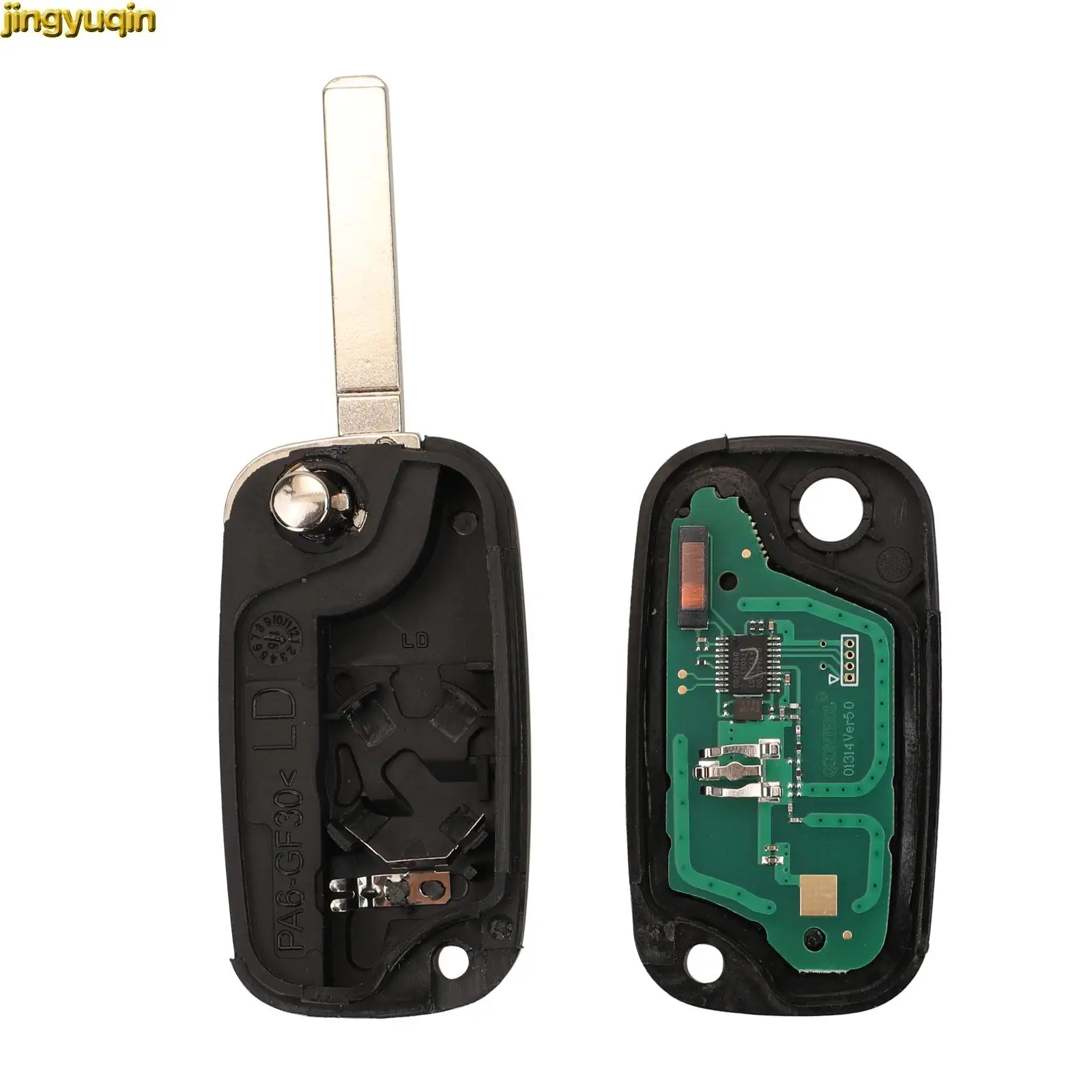 Jingyuqin FSK 433 МГц ID46 PCF7946/7947 модифицированный для Renault Clio 3 Megane 3 Kangoo Modus 2/3 BTN откидной дистанционный Автомобильный ключ сигнализации