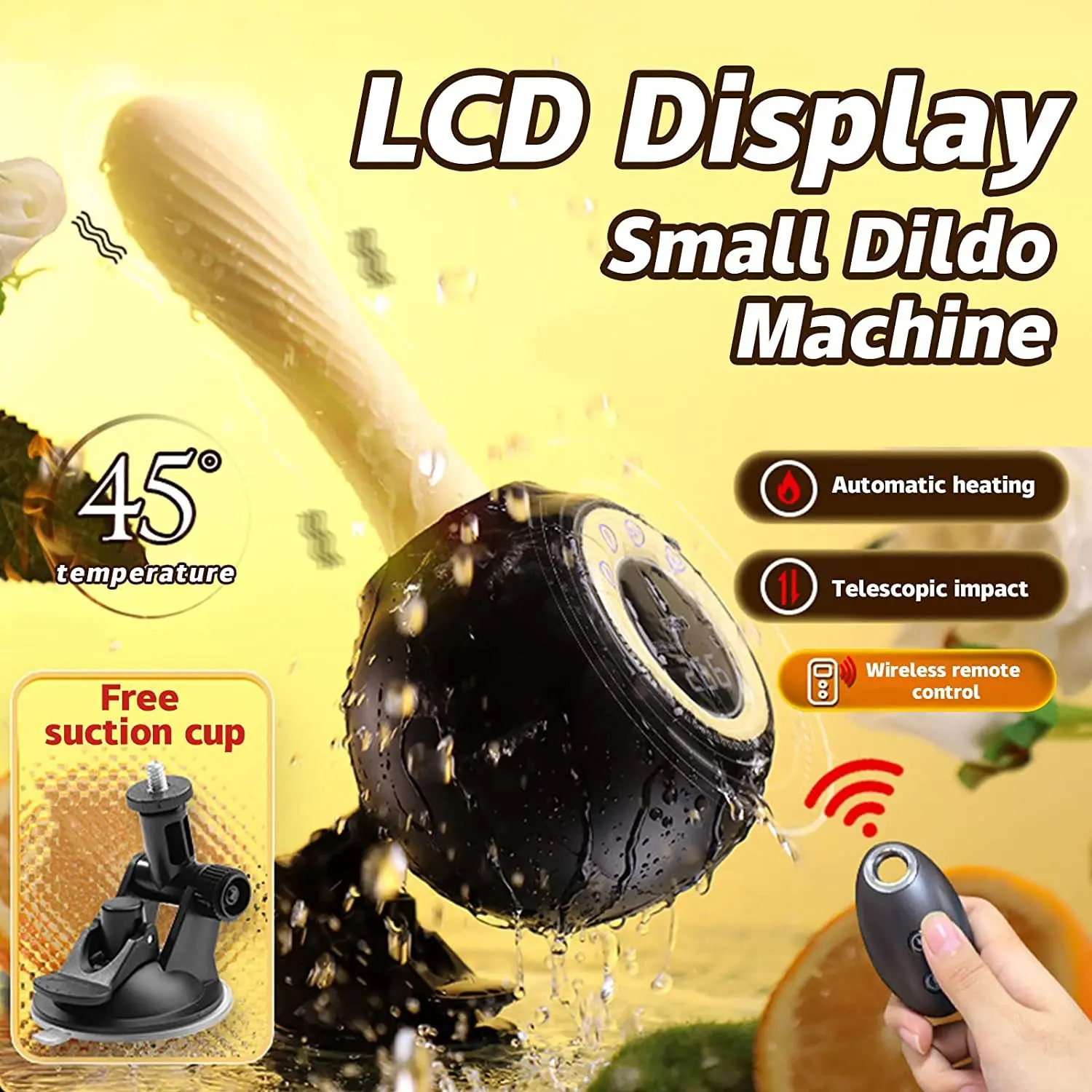 

Detachable small dildo with LCD display female remote control fun masturbation multi-frequency vibration strong expansion