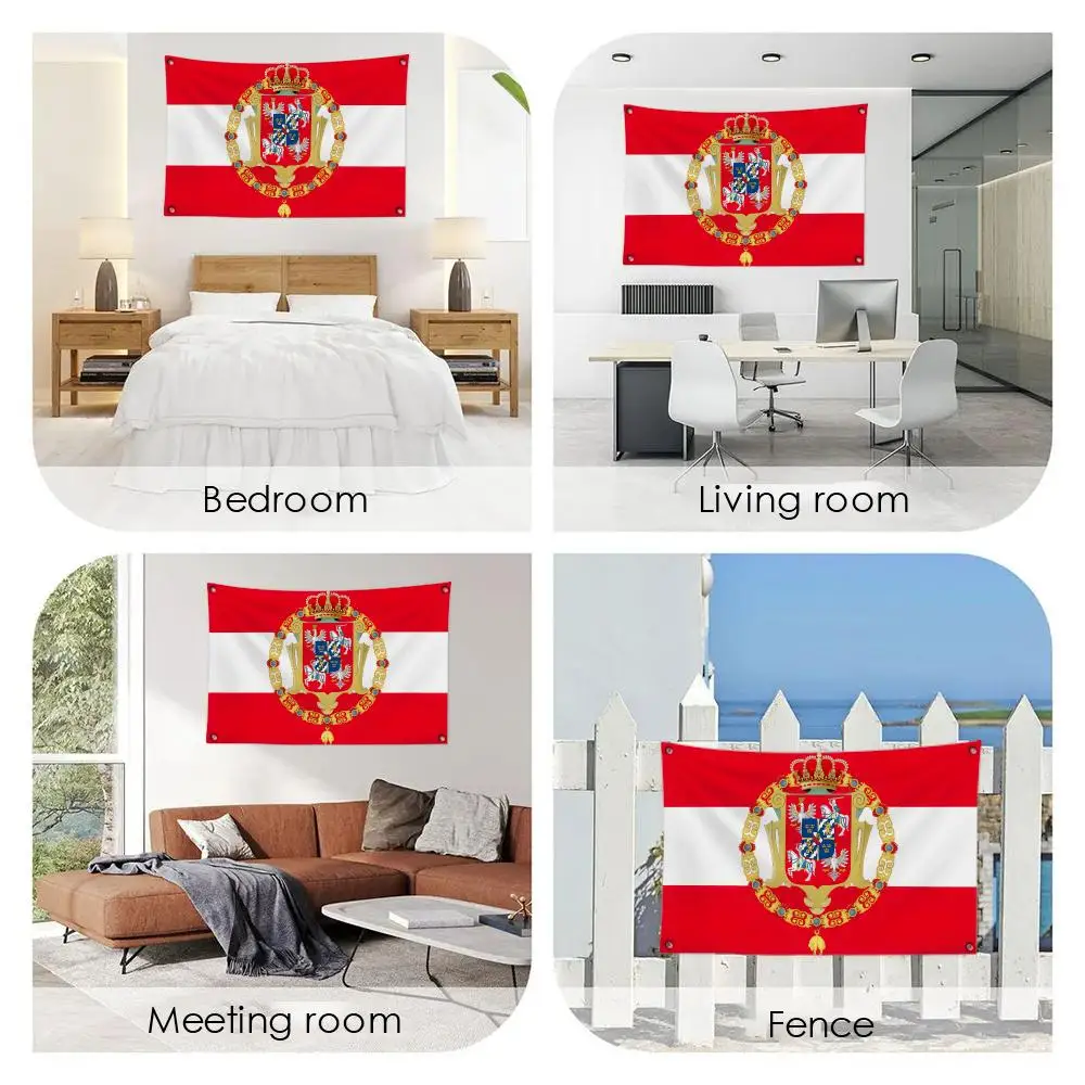 Polish Lithuanian Commonwealth Flags Custom Wall Hanging Background Art Banner For Bedroom Home Living Room Outdoor Decor