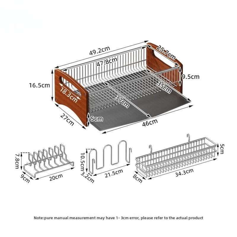 304 stainless steel dish drain rack, kitchen rack