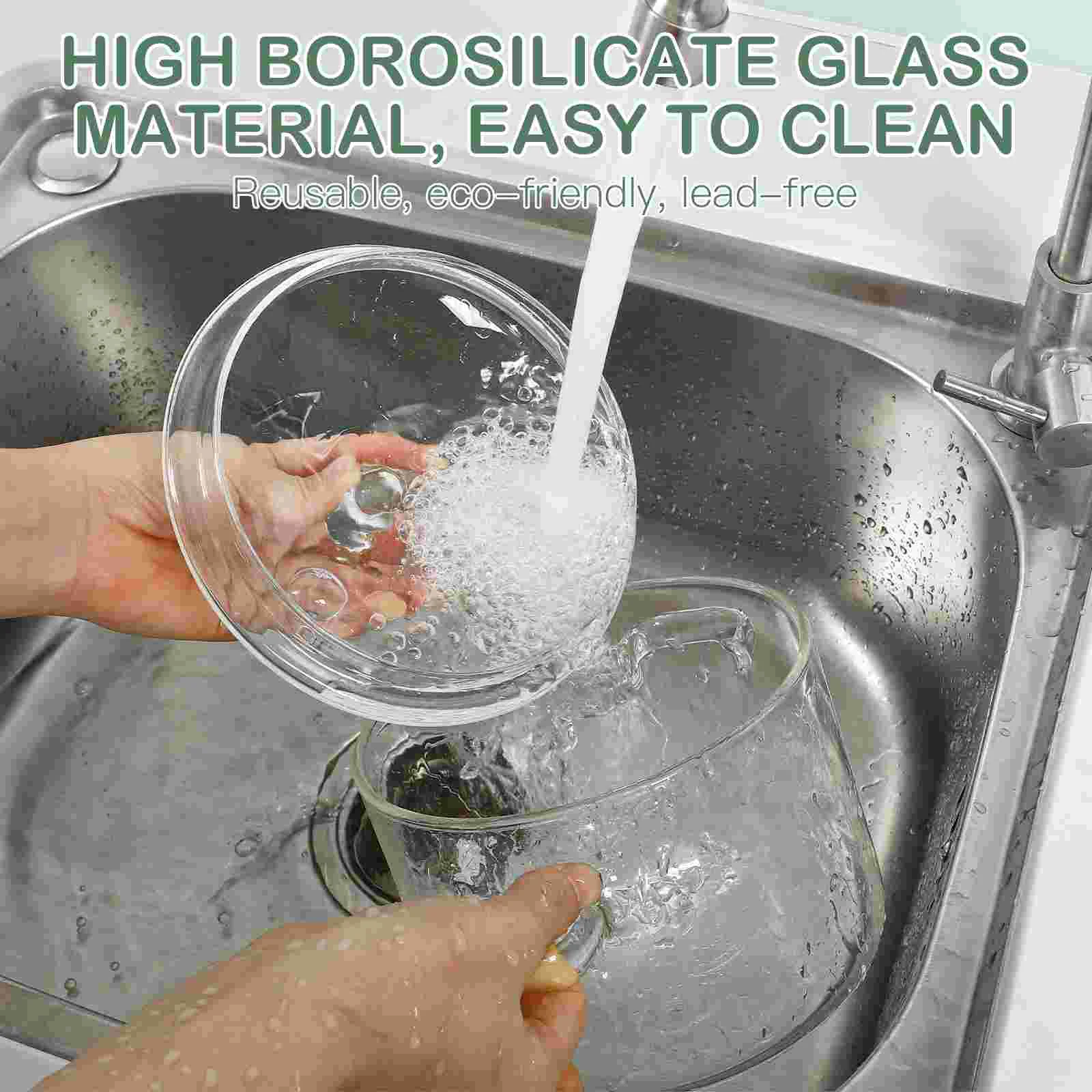 Extra Large 1900Ml High Borosilicate Glass Stew Pot Clear Soup Pot With Lid Double Handle Heat Resistant Glass Stockpot For Home